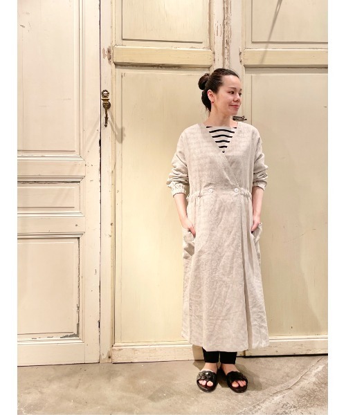 BEARDSLEY（ビアズリー）の「リネン３WAYワンピース（ワンピース・レディース・ベージュ/グレー・FREE）」の22枚目の写真