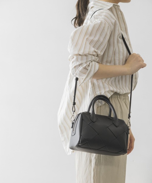 URBAN RESEARCH（アーバンリサーチ）の「メッシュボストンバッグ（ボストンバッグ・レディース・ブラック/ベージュ・-）」の3枚目の写真