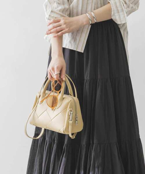 URBAN RESEARCH（アーバンリサーチ）の「メッシュボストンバッグ（ボストンバッグ・レディース・ブラック/ベージュ・-）」の4枚目の写真