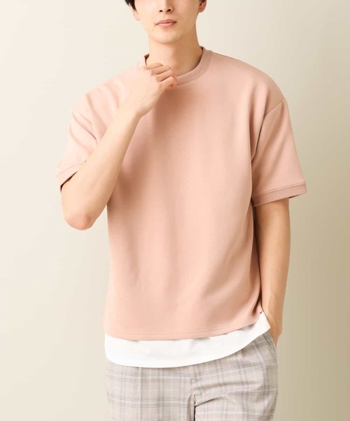 a.v.v（アーヴェヴェ）の「【2点セット】ライトダンボールレイヤードカットソー[WEB限定サイズ]（アンサンブル・メンズ・ピンク/ネイビー/ライトブルー・46/48/50）」の3枚目の写真