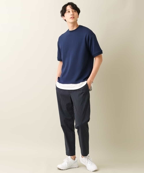 a.v.v（アーヴェヴェ）の「【2点セット】ライトダンボールレイヤードカットソー[WEB限定サイズ]（アンサンブル・メンズ・ピンク/ネイビー/ライトブルー・46/48/50）」の5枚目の写真