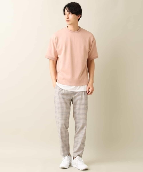 a.v.v（アーヴェヴェ）の「【2点セット】ライトダンボールレイヤードカットソー[WEB限定サイズ]（アンサンブル・メンズ・ピンク/ネイビー/ライトブルー・46/48/50）」の7枚目の写真