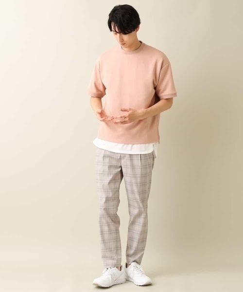 a.v.v（アーヴェヴェ）の「【2点セット】ライトダンボールレイヤードカットソー[WEB限定サイズ]（アンサンブル・メンズ・ピンク/ネイビー/ライトブルー・46/48/50）」の8枚目の写真