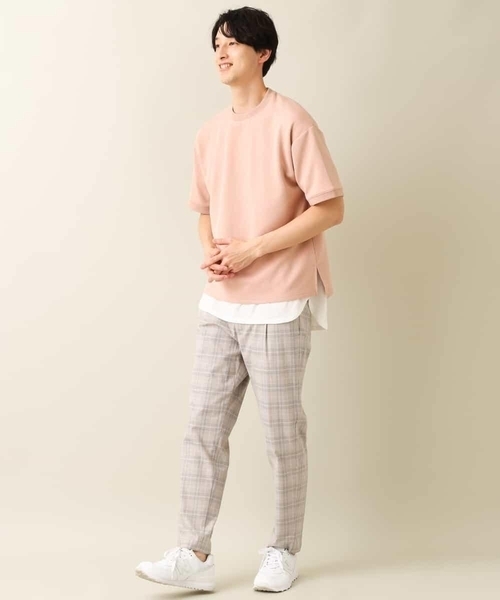 a.v.v（アーヴェヴェ）の「【2点セット】ライトダンボールレイヤードカットソー[WEB限定サイズ]（アンサンブル・メンズ・ピンク/ネイビー/ライトブルー・46/48/50）」の9枚目の写真