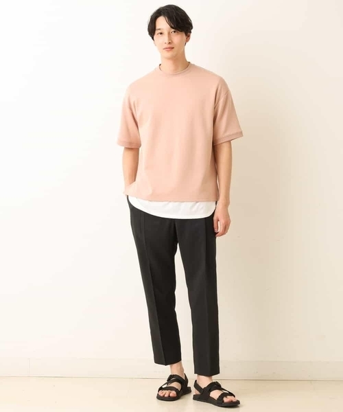 a.v.v（アーヴェヴェ）の「【2点セット】ライトダンボールレイヤードカットソー[WEB限定サイズ]（アンサンブル・メンズ・ピンク/ネイビー/ライトブルー・46/48/50）」の10枚目の写真