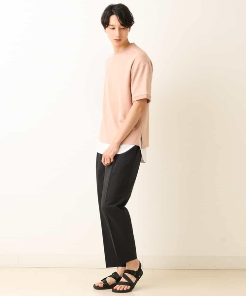 a.v.v（アーヴェヴェ）の「【2点セット】ライトダンボールレイヤードカットソー[WEB限定サイズ]（アンサンブル・メンズ・ピンク/ネイビー/ライトブルー・46/48/50）」の11枚目の写真