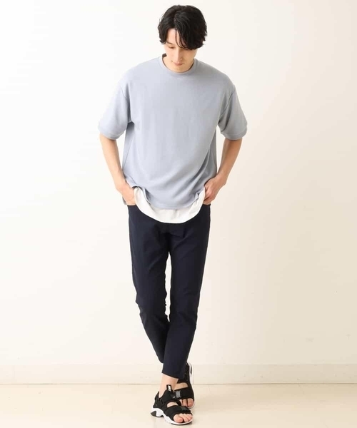 a.v.v（アーヴェヴェ）の「【2点セット】ライトダンボールレイヤードカットソー[WEB限定サイズ]（アンサンブル・メンズ・ピンク/ネイビー/ライトブルー・46/48/50）」の13枚目の写真