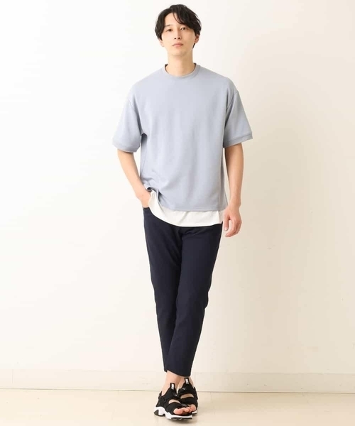 a.v.v（アーヴェヴェ）の「【2点セット】ライトダンボールレイヤードカットソー[WEB限定サイズ]（アンサンブル・メンズ・ピンク/ネイビー/ライトブルー・46/48/50）」の14枚目の写真