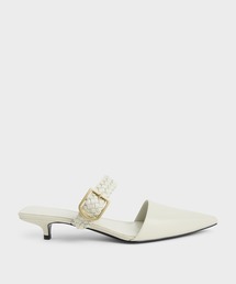 CHARLES & KEITH | ウーブンバックル ストラップミュール / Woven Buckle Strap Mules(サンダル)