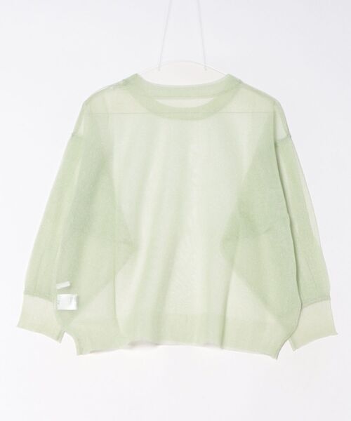 STYLEBLOCK(スタイルブロック)の「シアーラメニットボリュームスリーブプルオーバー(ニット/セーター・レディース・ミント/ライトブルー/ブラック/ベージュ・M)」の5枚目の写真