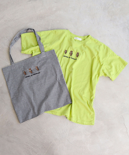 PAR ICI（パーリッシィ）の「【WEB別注】走る犬刺繍 ギンガムトートバッグ（トートバッグ・レディース・ブラック/ネイビー/ブラウン/グリーン・FREE）」の21枚目の写真