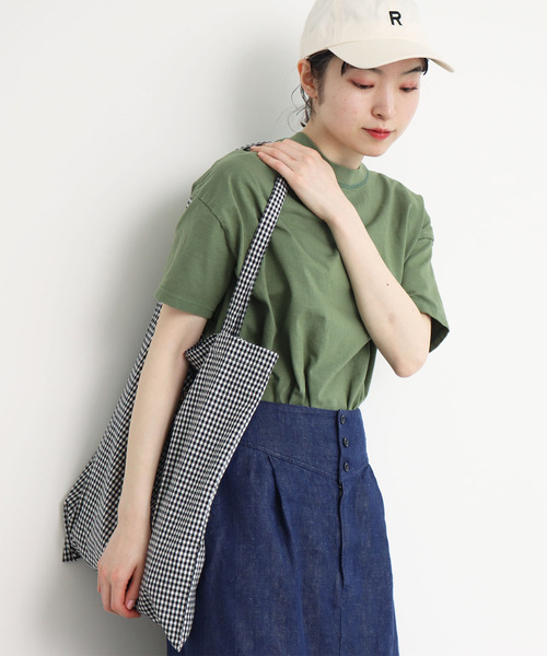 PAR ICI（パーリッシィ）の「【WEB別注】走る犬刺繍 ギンガムトートバッグ（トートバッグ・レディース・ブラック/ネイビー/ブラウン/グリーン・FREE）」の11枚目の写真