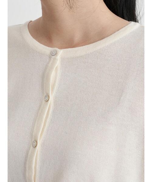 earth music&ecology(アースミュージックアンドエコロジー)の「クルーネックニットカーディガン *(カーディガン/ボレロ・レディース・ブラック/ラベンダー/ミント/アイボリー・FREE)」の12枚目の写真