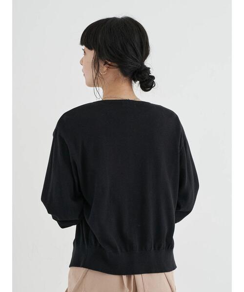 earth music&ecology(アースミュージックアンドエコロジー)の「クルーネックニットカーディガン *(カーディガン/ボレロ・レディース・ブラック/ラベンダー/ミント/アイボリー・FREE)」の21枚目の写真