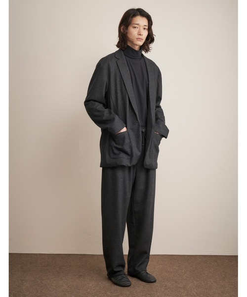 And A（アンドエー）の「TROVE トローブ / RELAX JKT オーバーサイズリラックスジャケット セットアップ / 65JKT01（テーラードジャケット・メンズ・チャコールグレー/カーキ・1/2/3）」の4枚目の写真
