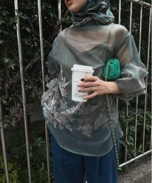 2WAY HAZE FLOWER BLOUSE