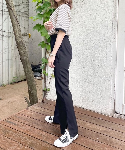 Heather（ヘザー）の「Heather mini スリットスラックス 958002（スラックス・レディース・ミント/ブラック系その他/ブラック・XXS/S）」の17枚目の写真