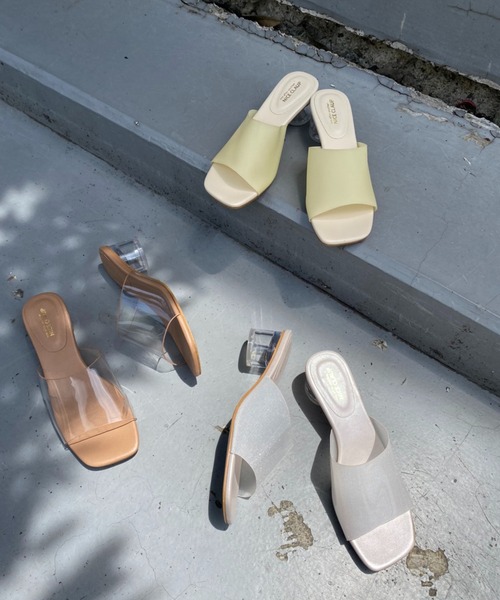 one after another NICE CLAUP(ワンアフターアナザーナイスクラップ)の「クリアヒールサンダル(サンダル・レディース・ホワイト系その他/キャメル・S/M/L/LL)」の21枚目の写真