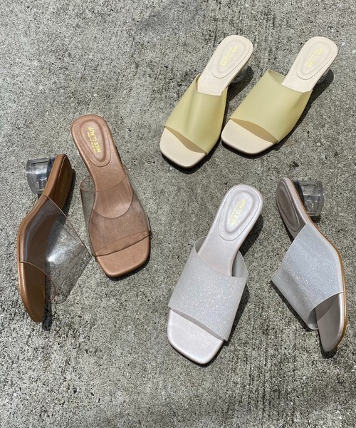 one after another NICE CLAUP(ワンアフターアナザーナイスクラップ)の「クリアヒールサンダル(サンダル・レディース・ホワイト系その他/キャメル・S/M/L/LL)」の22枚目の写真