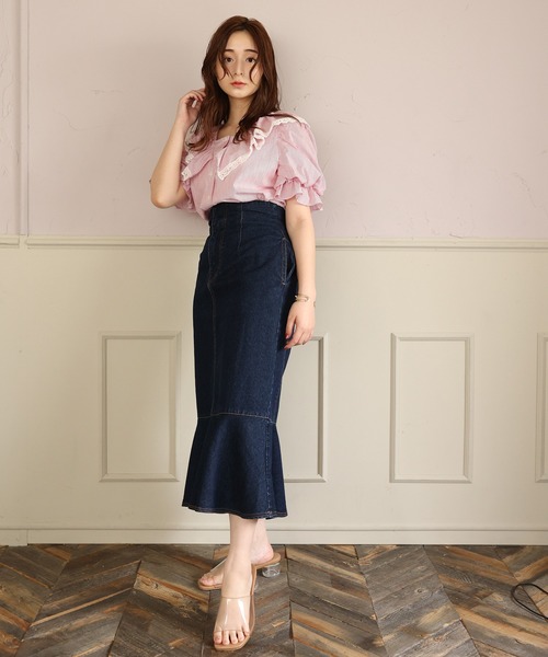 one after another NICE CLAUP(ワンアフターアナザーナイスクラップ)の「クリアヒールサンダル(サンダル・レディース・ホワイト系その他/キャメル・S/M/L/LL)」の7枚目の写真