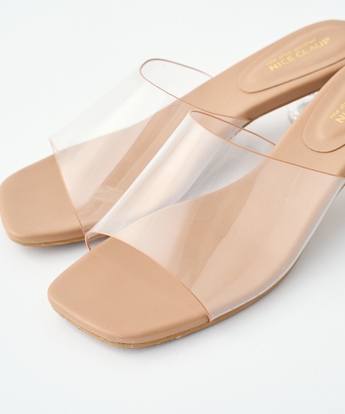 one after another NICE CLAUP(ワンアフターアナザーナイスクラップ)の「クリアヒールサンダル(サンダル・レディース・ホワイト系その他/キャメル・S/M/L/LL)」の4枚目の写真