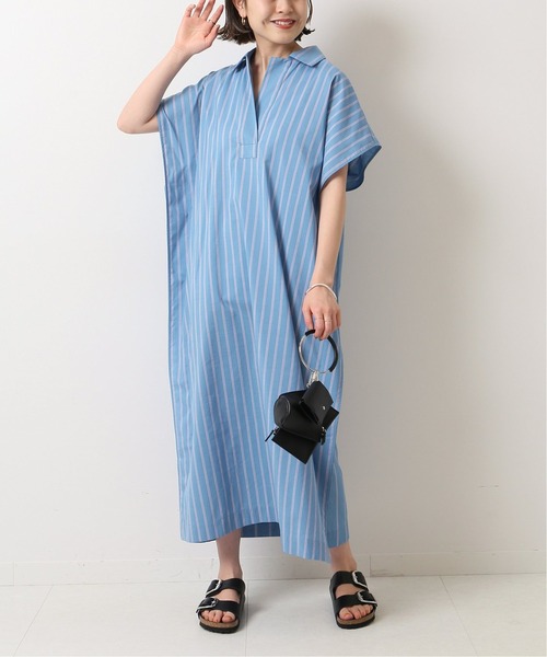 Spick & Span ノースリーブシャツワンピース ダークブラウン Spick & Span（スピックアンドスパン）の「コットンシルク