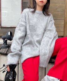 WHO'S WHO gallery | 【KOOKY'N/クーキー】アルパカ混モヘアライククルーニット(ニット/セーター)