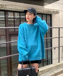 WHO'S WHO gallery | 【KOOKY'N/クーキー】アルパカ混モヘアライククルーニット(ニット/セーター)