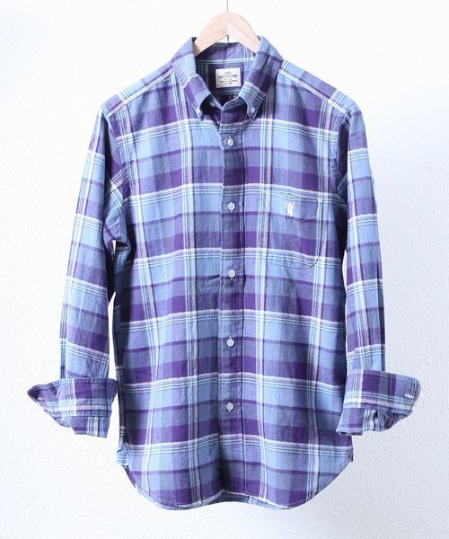 coen（コーエン）の「ビエラチェックボタンダウンシャツ（シャツ/ブラウス・メンズ・イエロー/レッド/ホワイト/ネイビー・MEDIUM/LARGE/X-SMALL/X-LARGE/SMALL）」の2枚目の写真