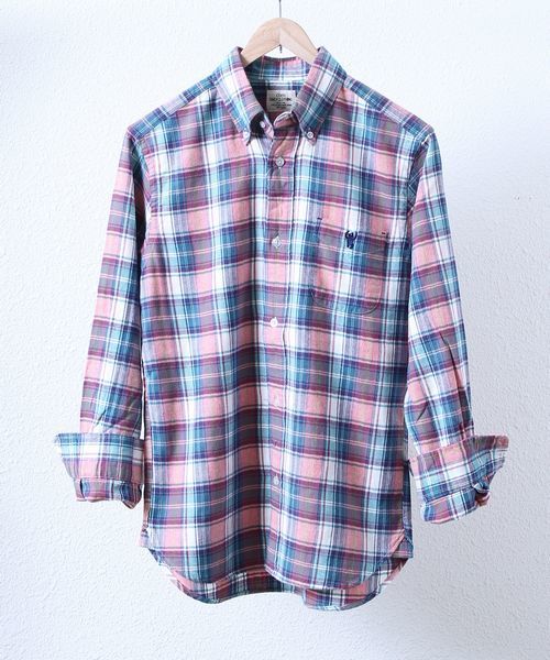 coen（コーエン）の「ビエラチェックボタンダウンシャツ（シャツ/ブラウス・メンズ・イエロー/レッド/ホワイト/ネイビー・MEDIUM/LARGE/X-SMALL/X-LARGE/SMALL）」の4枚目の写真