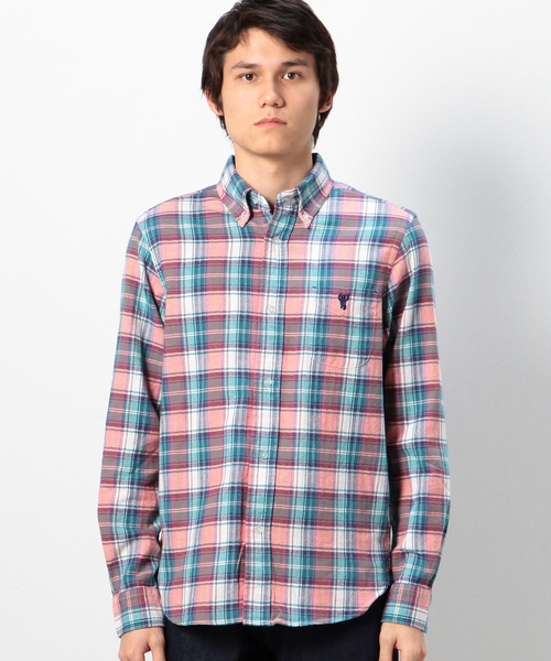 coen（コーエン）の「ビエラチェックボタンダウンシャツ（シャツ/ブラウス・メンズ・イエロー/レッド/ホワイト/ネイビー・MEDIUM/LARGE/X-SMALL/X-LARGE/SMALL）」の10枚目の写真