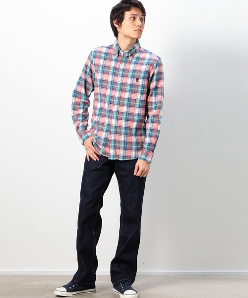 coen（コーエン）の「ビエラチェックボタンダウンシャツ（シャツ/ブラウス・メンズ・イエロー/レッド/ホワイト/ネイビー・MEDIUM/LARGE/X-SMALL/X-LARGE/SMALL）」の12枚目の写真