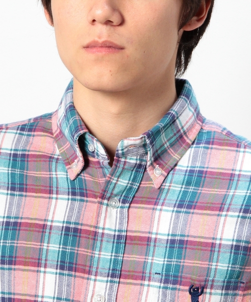 coen（コーエン）の「ビエラチェックボタンダウンシャツ（シャツ/ブラウス・メンズ・イエロー/レッド/ホワイト/ネイビー・MEDIUM/LARGE/X-SMALL/X-LARGE/SMALL）」の13枚目の写真