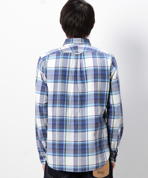 coen（コーエン）の「ビエラチェックボタンダウンシャツ（シャツ/ブラウス・メンズ・イエロー/レッド/ホワイト/ネイビー・MEDIUM/LARGE/X-SMALL/X-LARGE/SMALL）」の14枚目の写真