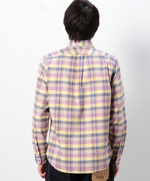 coen（コーエン）の「ビエラチェックボタンダウンシャツ（シャツ/ブラウス・メンズ・イエロー/レッド/ホワイト/ネイビー・MEDIUM/LARGE/X-SMALL/X-LARGE/SMALL）」の15枚目の写真