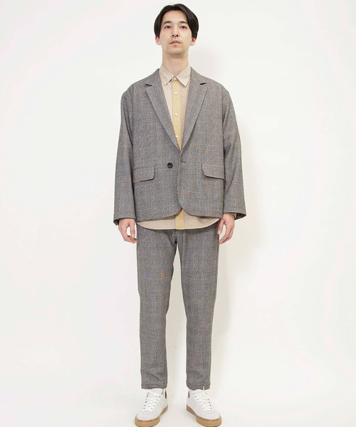 Johnbull(ジョンブル)の「エアレットオーバージャケット(テーラードジャケット・メンズ・ネイビー/ブラウン/グレー・LARGE/SMALL/MEDIUM)」の16枚目の写真