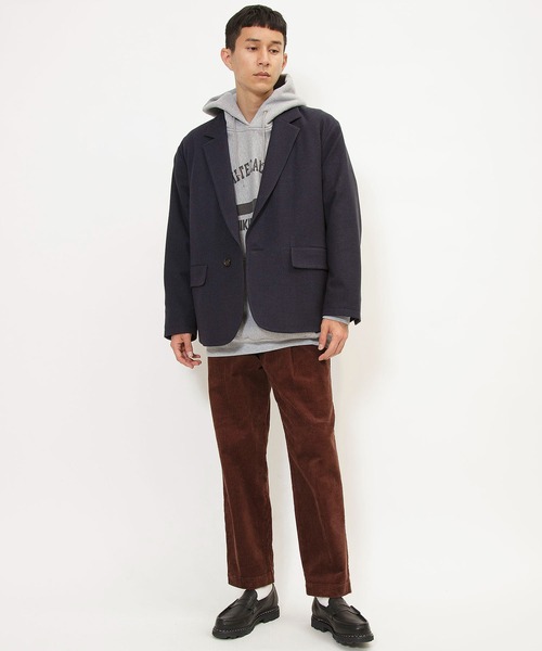 Johnbull(ジョンブル)の「エアレットオーバージャケット(テーラードジャケット・メンズ・ネイビー/ブラウン/グレー・LARGE/SMALL/MEDIUM)」の5枚目の写真