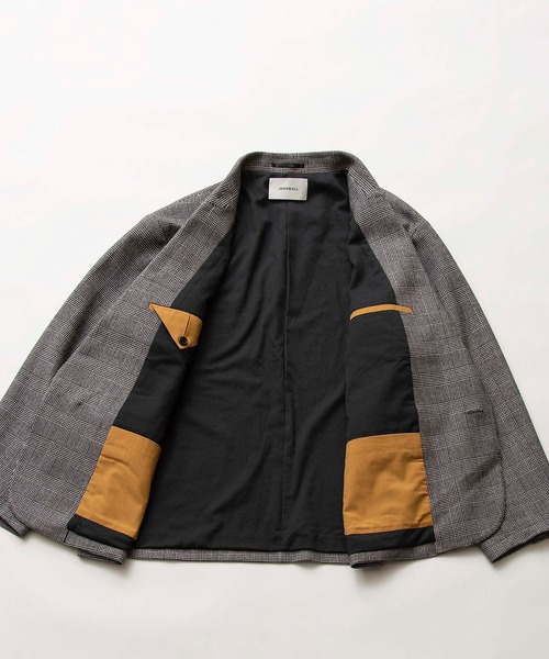 Johnbull(ジョンブル)の「エアレットオーバージャケット(テーラードジャケット・メンズ・ネイビー/ブラウン/グレー・LARGE/SMALL/MEDIUM)」の9枚目の写真