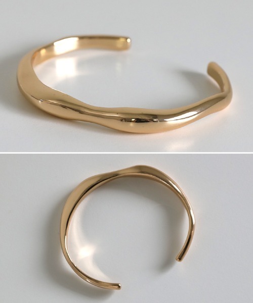 select MOCA（セレクトモカ）の「シンプルカーブバングル（バングル/リストバンド・レディース・シルバー/ゴールド・FREE）」の14枚目の写真