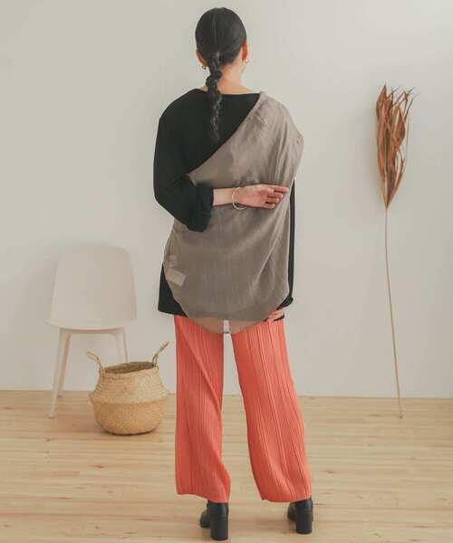 SENSE OF PLACE by URBAN RESEARCH（センスオブプレイスバイアーバンリサーチ）の「リラックスプリーツパンツ（その他パンツ・レディース・オレンジ/チャコールグレー/ベージュ/ミント・ONE）」の21枚目の写真