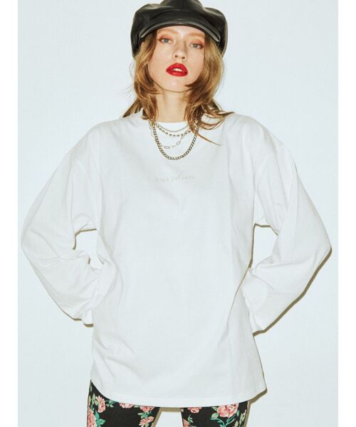 jouetie(ジュエティ)の「ネイチャーグラフィック ロンT(Tシャツ/カットソー・レディース・ブラック/オフホワイト/グリーン・MEDIUM)」の2枚目の写真