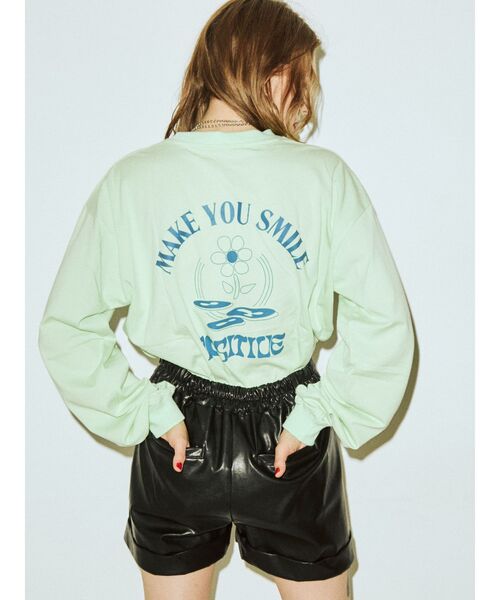 jouetie(ジュエティ)の「ネイチャーグラフィック ロンT(Tシャツ/カットソー・レディース・ブラック/オフホワイト/グリーン・MEDIUM)」の3枚目の写真