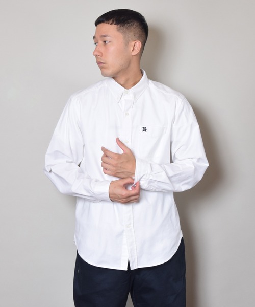 Back Channel（バックチャンネル）の「OX B.D. SHIRT（シャツ/ブラウス・メンズ・ホワイト/ベージュ/パープル/ネイビー・LARGE/MEDIUM/X-LARGE/SMALL）」の5枚目の写真