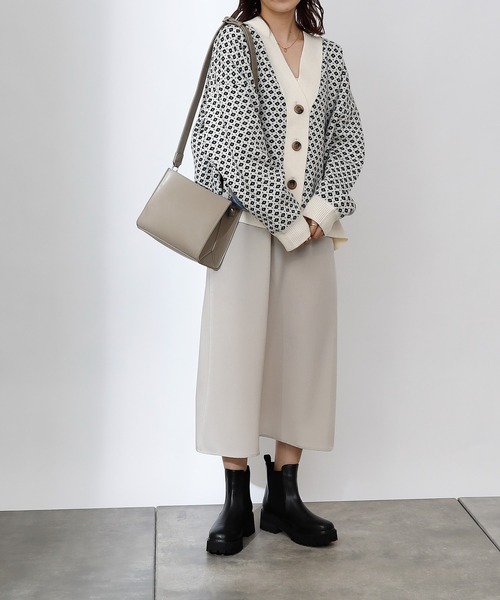 COLONY 2139（コロニートゥーワンスリーナイン）の「【TV媒体紹介商品】バイカラージャガード柄ニットカーディガン（カーディガン/ボレロ・レディース・ブラック/アイボリー/ブラウン・LARGE/MEDIUM）」の10枚目の写真