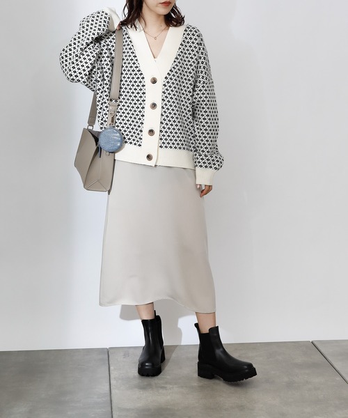 COLONY 2139（コロニートゥーワンスリーナイン）の「【TV媒体紹介商品】バイカラージャガード柄ニットカーディガン（カーディガン/ボレロ・レディース・ブラック/アイボリー/ブラウン・LARGE/MEDIUM）」の12枚目の写真