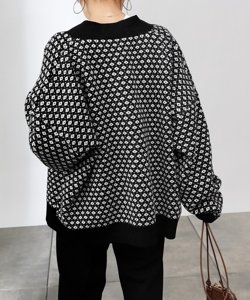 COLONY 2139（コロニートゥーワンスリーナイン）の「【TV媒体紹介商品】バイカラージャガード柄ニットカーディガン（カーディガン/ボレロ・レディース・ブラック/アイボリー/ブラウン・LARGE/MEDIUM）」の17枚目の写真