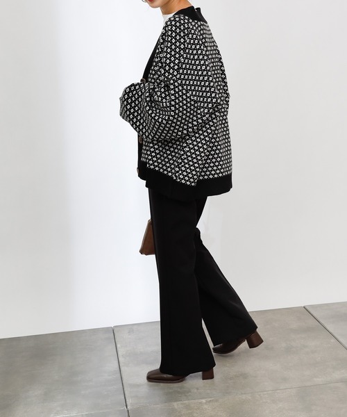 COLONY 2139（コロニートゥーワンスリーナイン）の「【TV媒体紹介商品】バイカラージャガード柄ニットカーディガン（カーディガン/ボレロ・レディース・ブラック/アイボリー/ブラウン・LARGE/MEDIUM）」の22枚目の写真