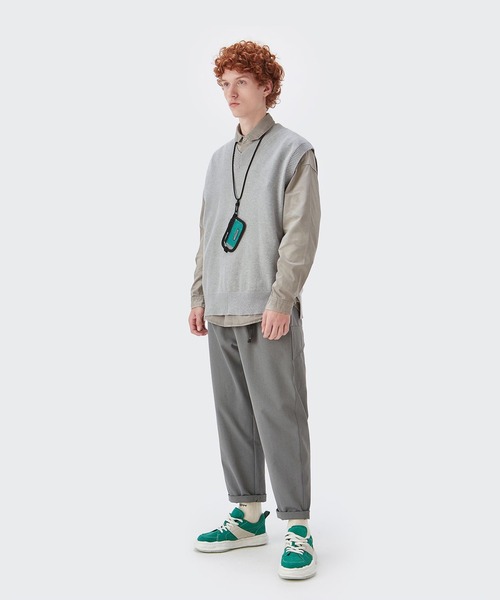 CORPUS TOKYO（コーパス トーキョー）の「Lazy Tokyo ニットベスト（ベスト・メンズ・ライトグレー/ブラック/オフホワイト/グリーン/ブルーグレー/ライトベージュ・1/2/3）」の15枚目の写真