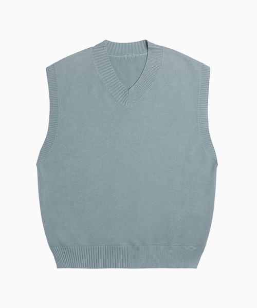 CORPUS TOKYO（コーパス トーキョー）の「Lazy Tokyo ニットベスト（ベスト・メンズ・ライトグレー/ブラック/オフホワイト/グリーン/ブルーグレー/ライトベージュ・1/2/3）」の16枚目の写真