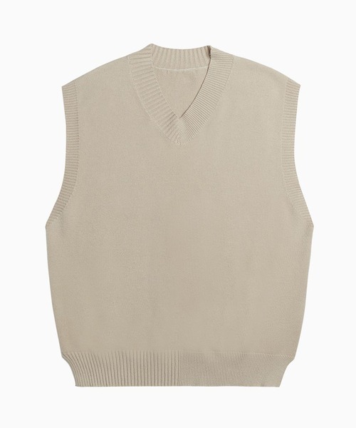 CORPUS TOKYO（コーパス トーキョー）の「Lazy Tokyo ニットベスト（ベスト・メンズ・ライトグレー/ブラック/オフホワイト/グリーン/ブルーグレー/ライトベージュ・1/2/3）」の17枚目の写真